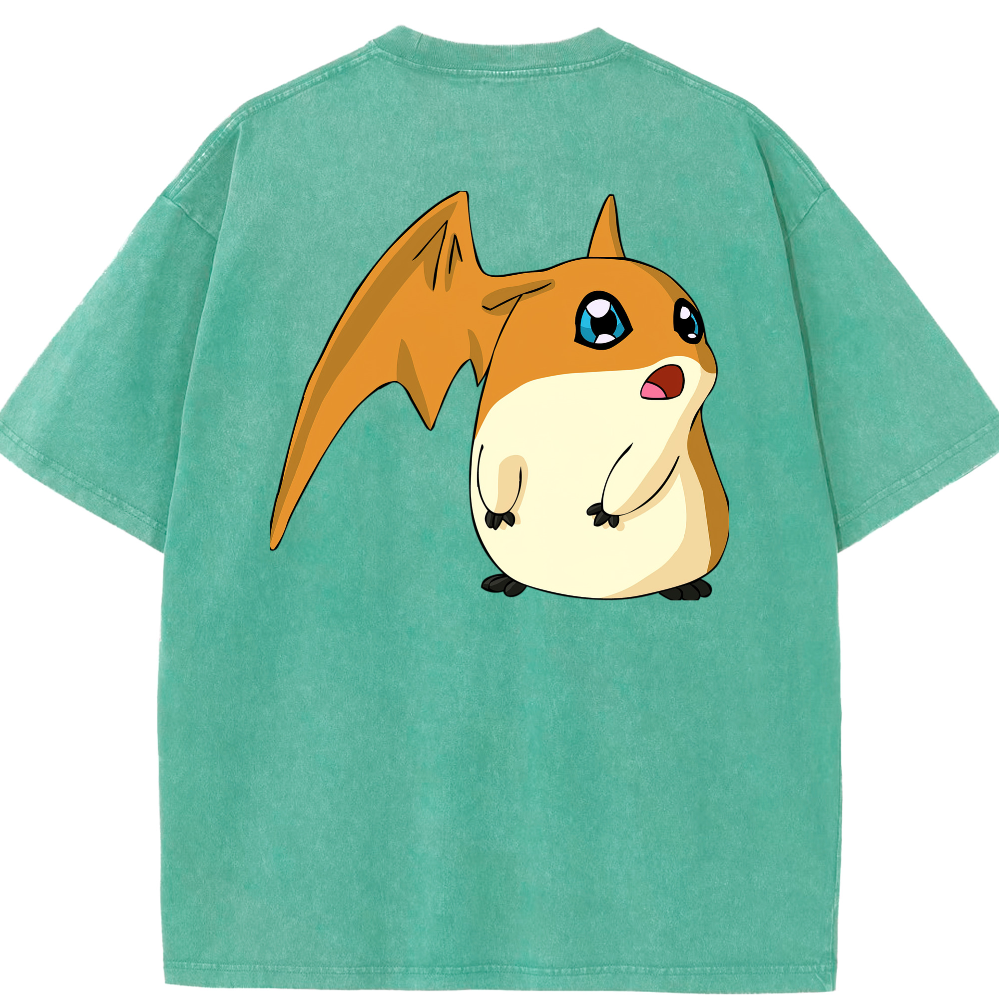 （画像用） Digimon デジタルモンスター/デジモン 綿100% ヴィンテージ風 半袖Tシャツ（背面プリント）